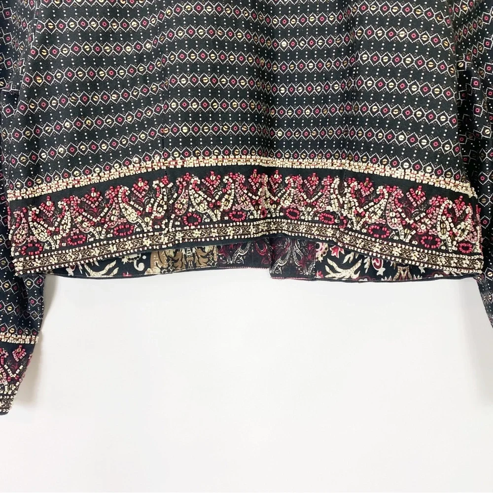 Soft Surroundings Embroidered Embellished Statement Jacket Bolero Fancy Boho M